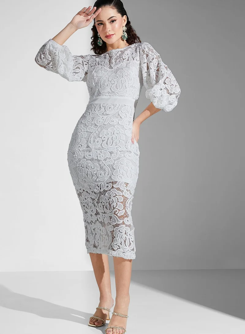 Ella Limited Edition Puff Sleeve Lace Dress