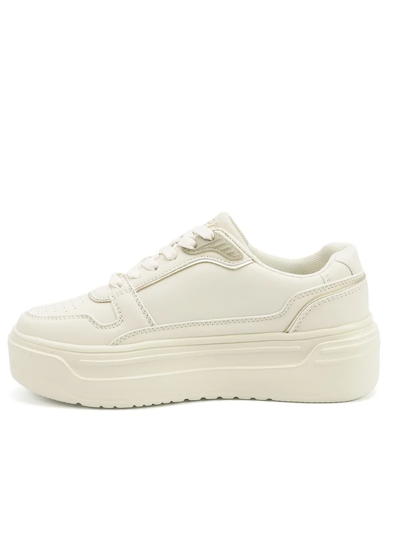 يو اس بولو اسن Women's  Beige Low-Top Sneakers - Style that Moves, Comfort that Lasts
