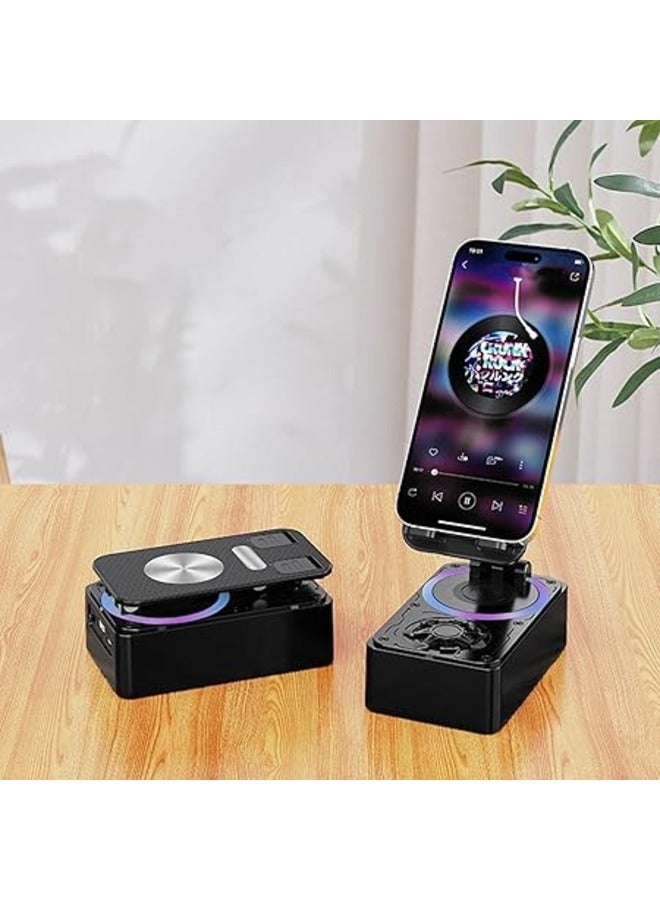 Cell Phone Stand with Wireless Bluetooth Speaker Speaker Compatible for iPhone/iPad/Samsung Bluetooth Speakers with HD Surround Sound Anti-Slip Phone Holde  - Image 2