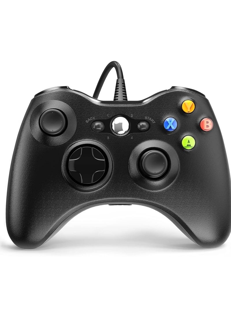 Generic - Gaming Controller – Ergonomic & Compact Design for Long Gaming Sessions, Vibration Feedback, Compatible with Xbox 360 & PC – Black - Image 1