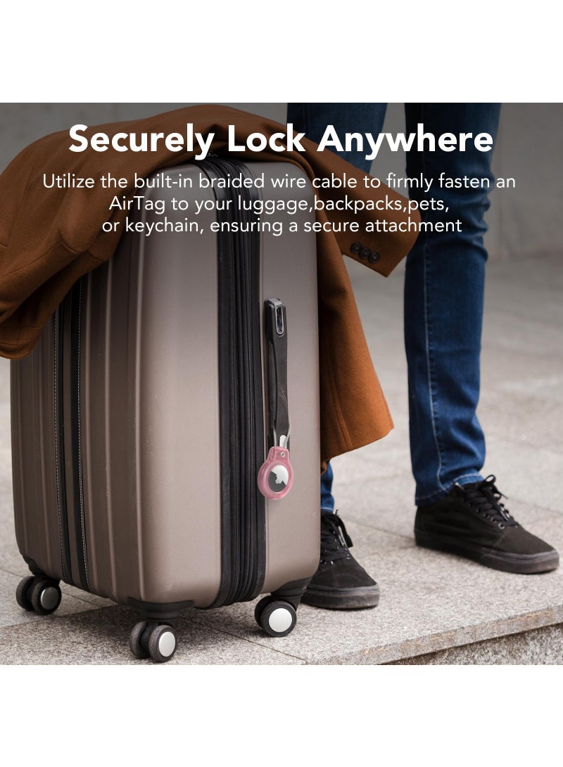 Suitable for Apple AirTag Holder Secure Lock Keychain, AirTag Case Transparent Protective Cover, Air Tag Luggage Tracker Accessories, Pet Dog Collar Device, Comes with 2 Unlocking Wrenches - Image 5