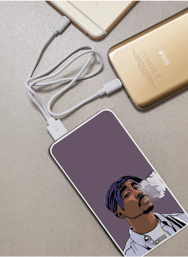 Theodor - 10,000 mAh Super Fast Charging Ultra Compact Power Bank with Quick Charge & Power Delivery, Portable Charger For iPhone and Android Tupac - Image 1