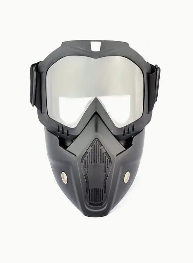 HEADLY Motorcycle Goggles with Detachable Face Mask - Windproof, UV Protection Fashion Glasses for Road Racing & Outdoor Sports - Image 1