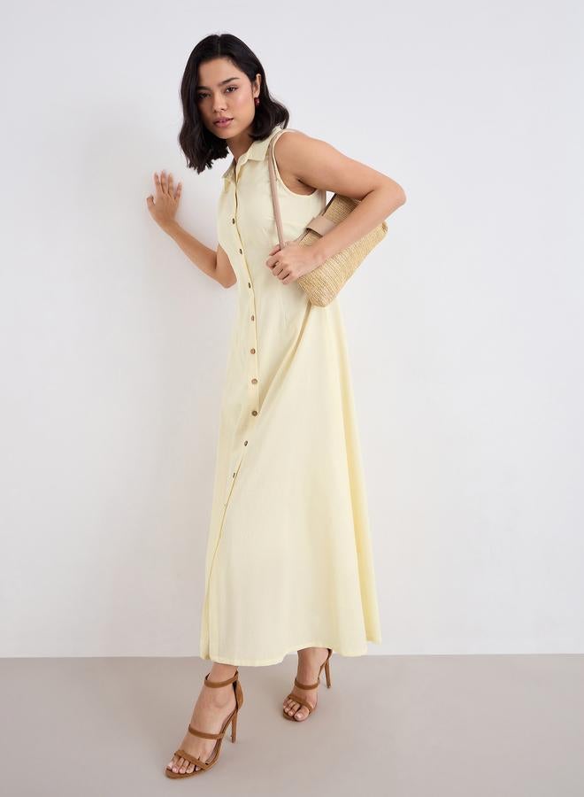 ستايلي فستان طويل بدون أكمام - Image 1