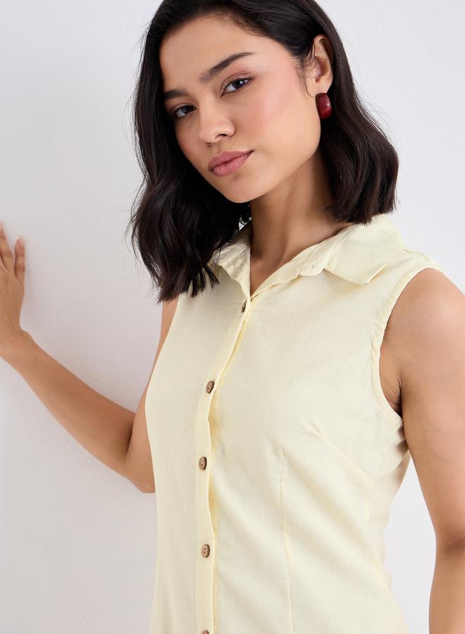 ستايلي فستان طويل بدون أكمام - Image 3