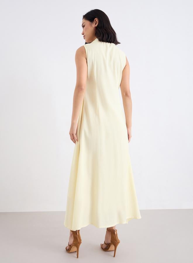 ستايلي فستان طويل بدون أكمام - Image 4