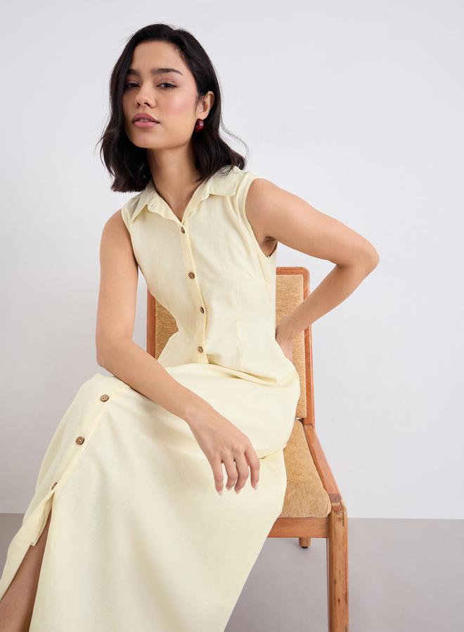 ستايلي فستان طويل بدون أكمام - Image 5