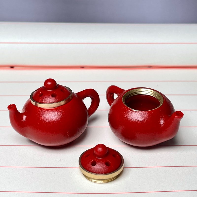 Generic High Content Cinnabar Lotus Sachet Pendant 4. Cinnabar handle pot [sachet accessories]] 