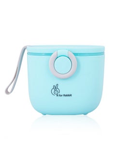 R for Rabbit Silicone First Feed Box For Baby, Kids Milk Powder Box Multi-Functional Meal Box 210G Blue  - Image 1