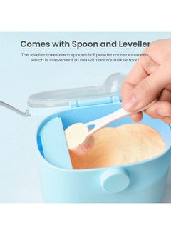 R for Rabbit Silicone First Feed Box For Baby, Kids Milk Powder Box Multi-Functional Meal Box 210G Blue  - Image 5