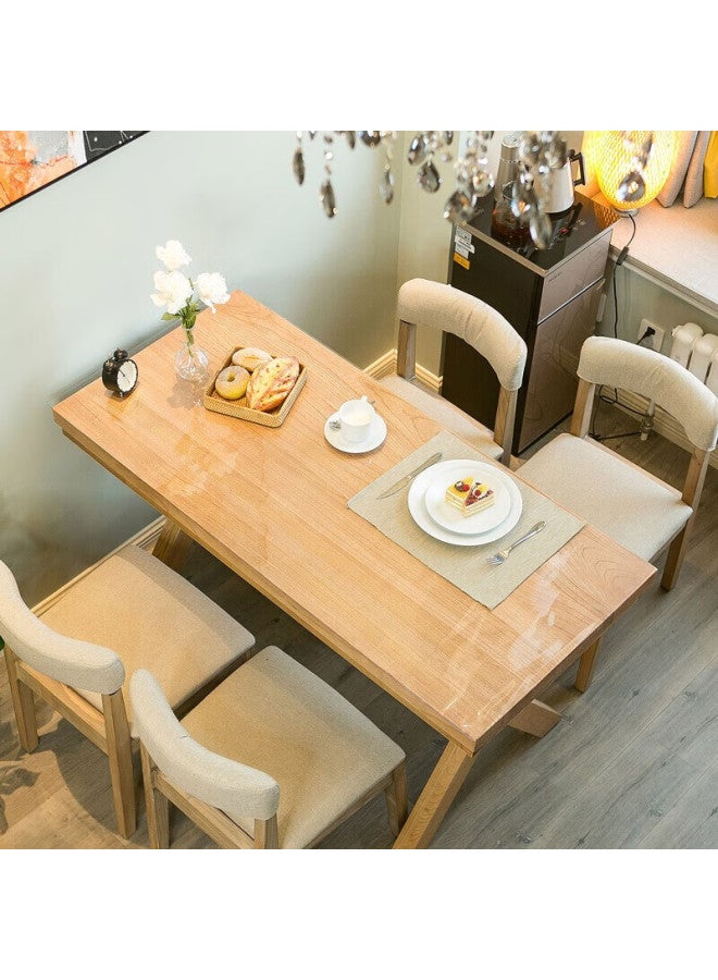 Mingju Fabric Tablecloth, Odorless Thickened Pvc Table Mat, Waterproof And Oil-proof Crystal Board, Customizable Coffee Table Pad, 60*120cm - Image 1