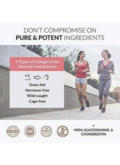 Alaya Naturals Alaya Naturals Hydrolyzed Multi Collagen Peptides Protein Capsules - Type I, II, III, V, X Grass-Fed Bovine, Chicken, Marine Collagen Supplement with MSM + GC (Capsules - 120 Count)  - Image 3