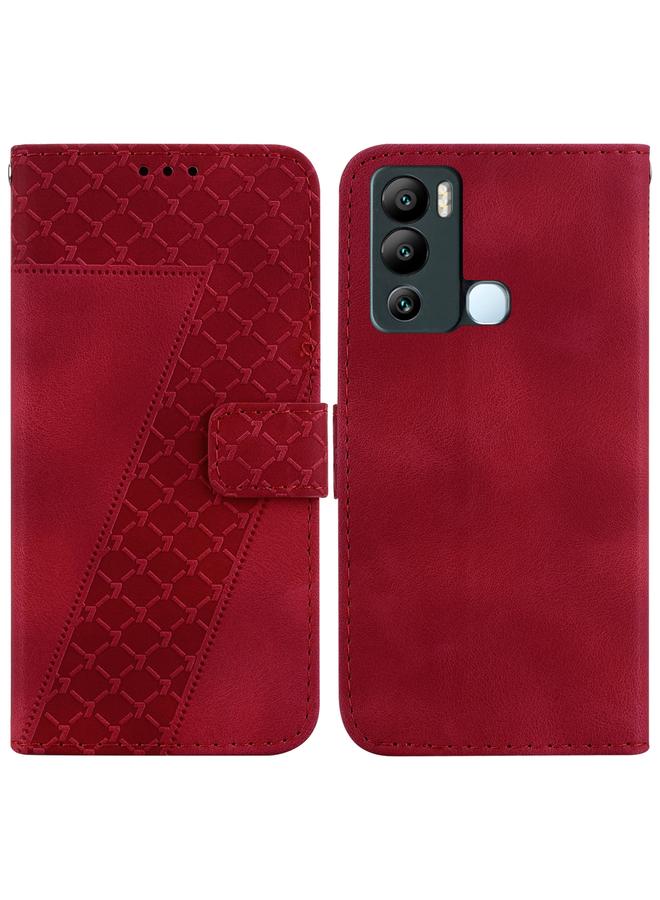 اس-توب جراب لهاتف Infinix Hot 12i، جراب جلدي منقوش على شكل سبعة أشكال - Image 1