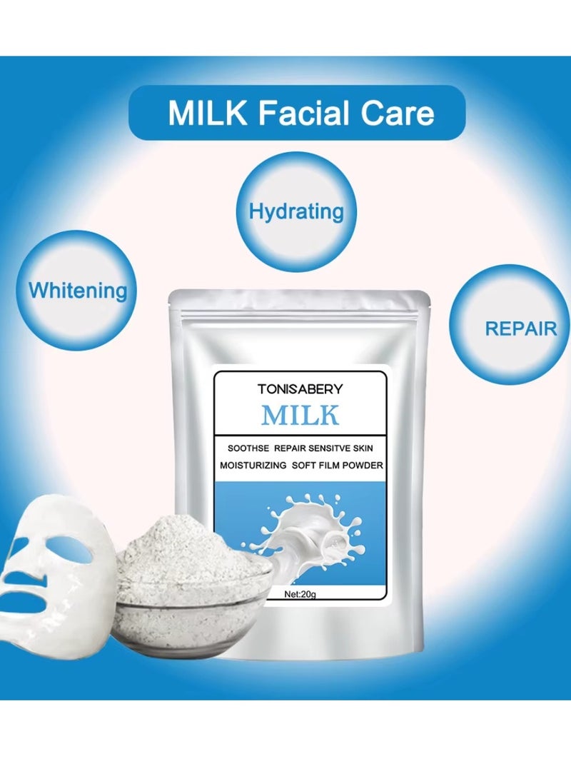 TONISABERY قناع الوجه القابل للتقشير مسحوق بنكهة الحليب 20 جرام - Image 2