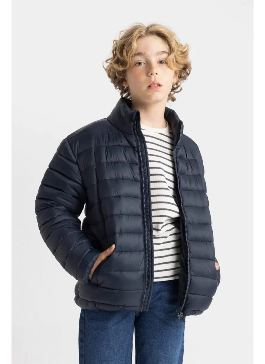 DeFacto Boy Water Repellent Half Turtleneck Coat C5465A824AU
