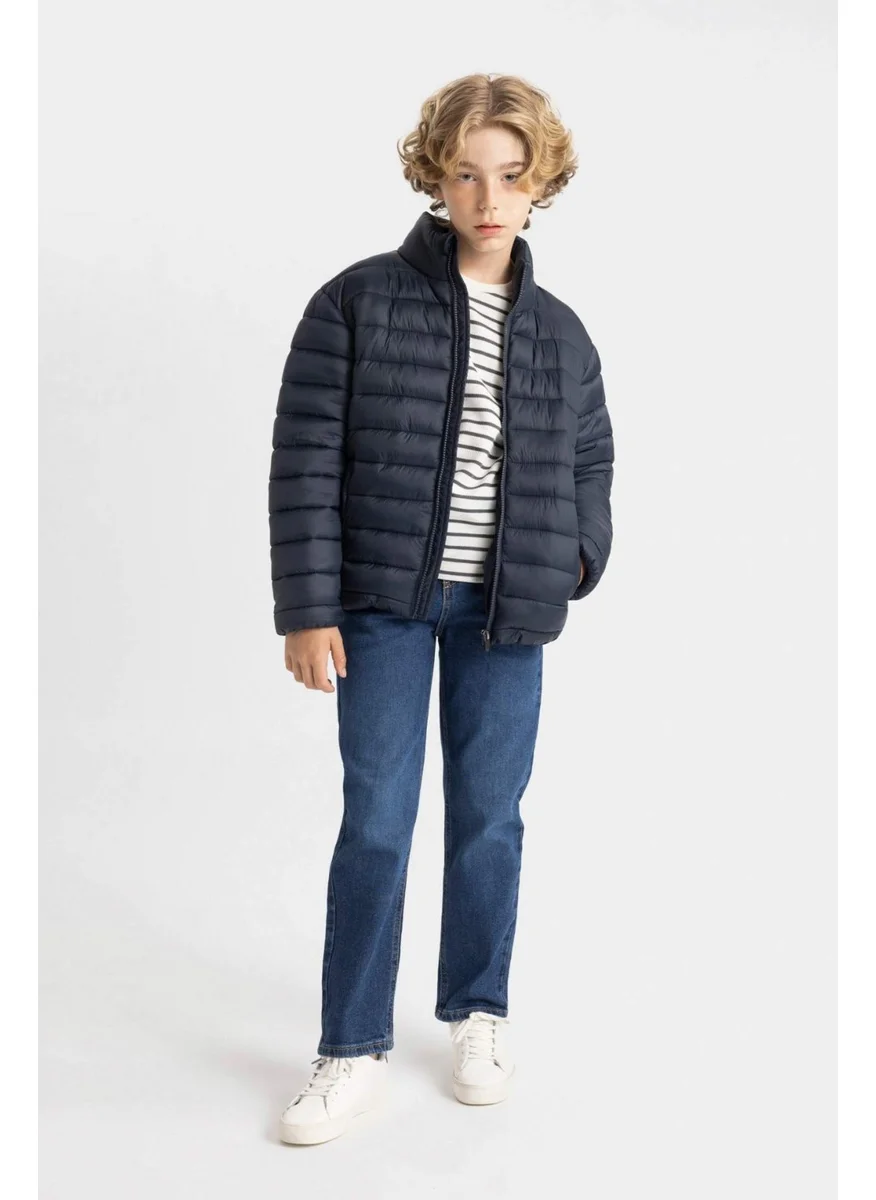 DeFacto Boy Water Repellent Half Turtleneck Coat C5465A824AU