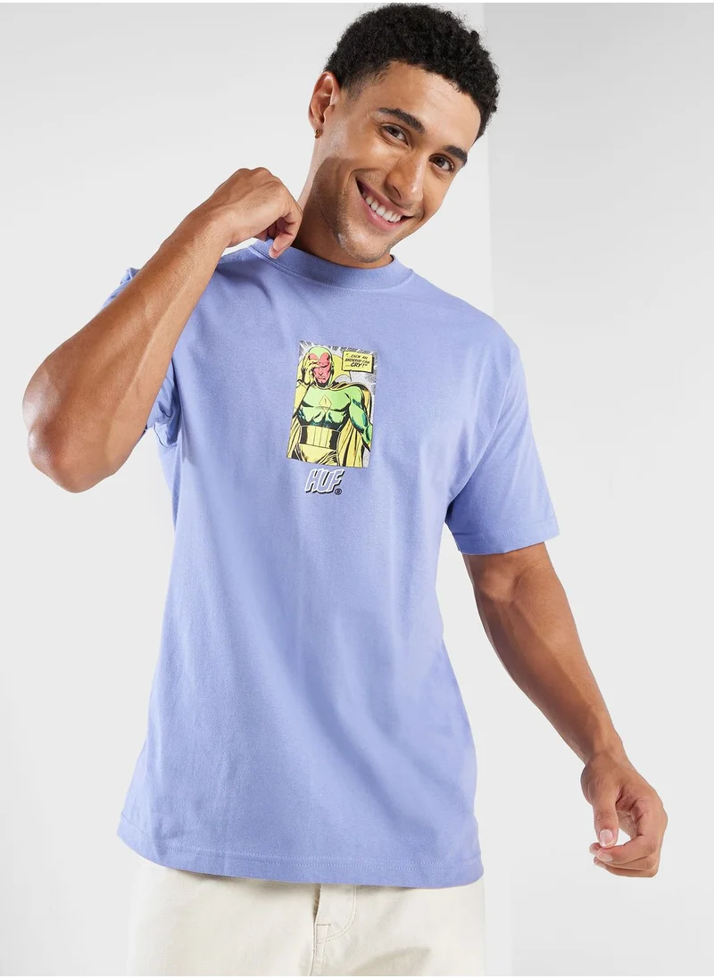 HUF Sad Android Logo T-Shirt