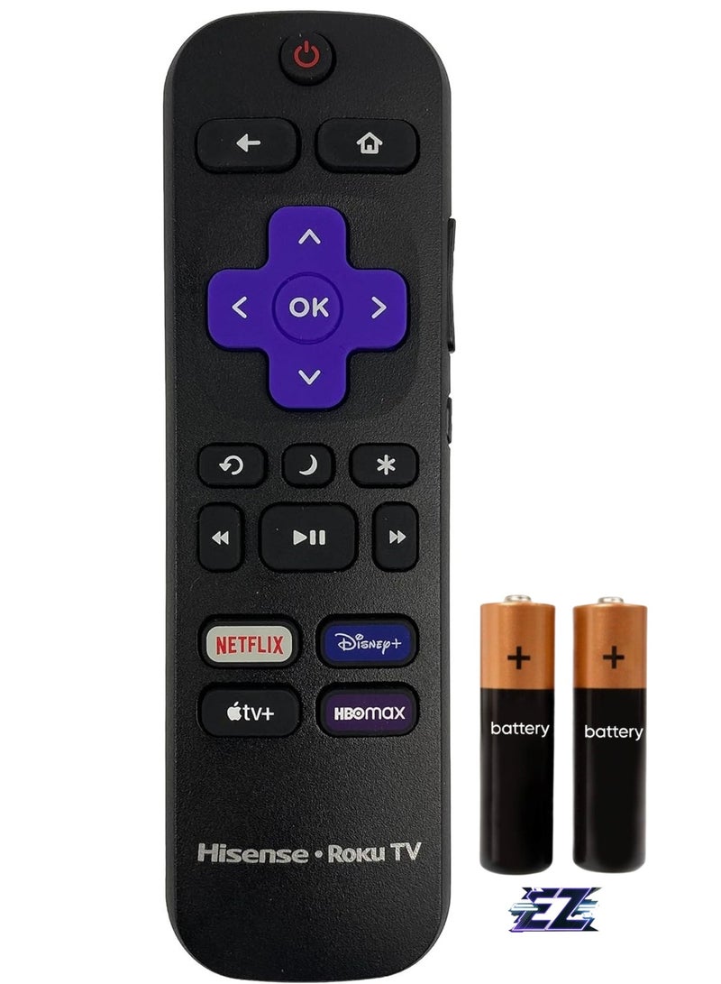 ELTRAZONE Remote Control 3226001276 for Hisense Smart TV with Netflix, Disney+, Apple TV, HBO Max Shortcuts with battery - Image 1