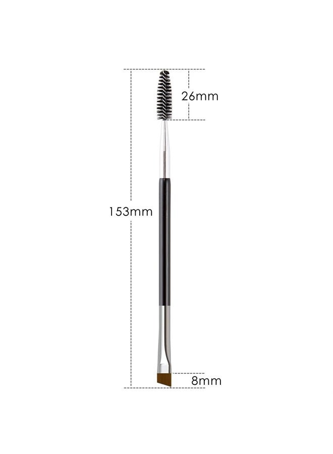 KingMas Eyebrow Brush, KINGMAS Professional Double-Ended Angled Eye Brow Brush and Spoolie Brush (Black) - Image 4