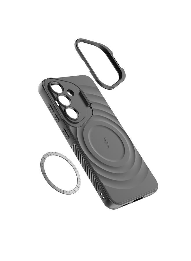 S-TOP Case For Samsung Galaxy S25 5G Lens Frame Bracket Corrugated MagSafe Phone Case - Image 5