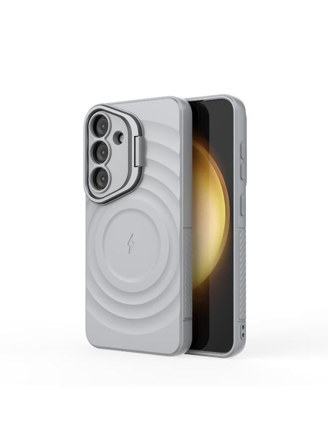 S-TOP Case For Samsung Galaxy S25 5G Lens Frame Bracket Corrugated MagSafe Phone Case - Image 3