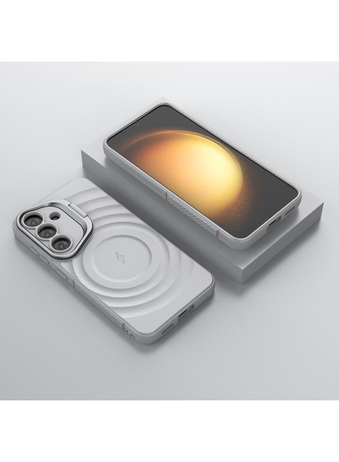 S-TOP Case For Samsung Galaxy S25 5G Lens Frame Bracket Corrugated MagSafe Phone Case - Image 2