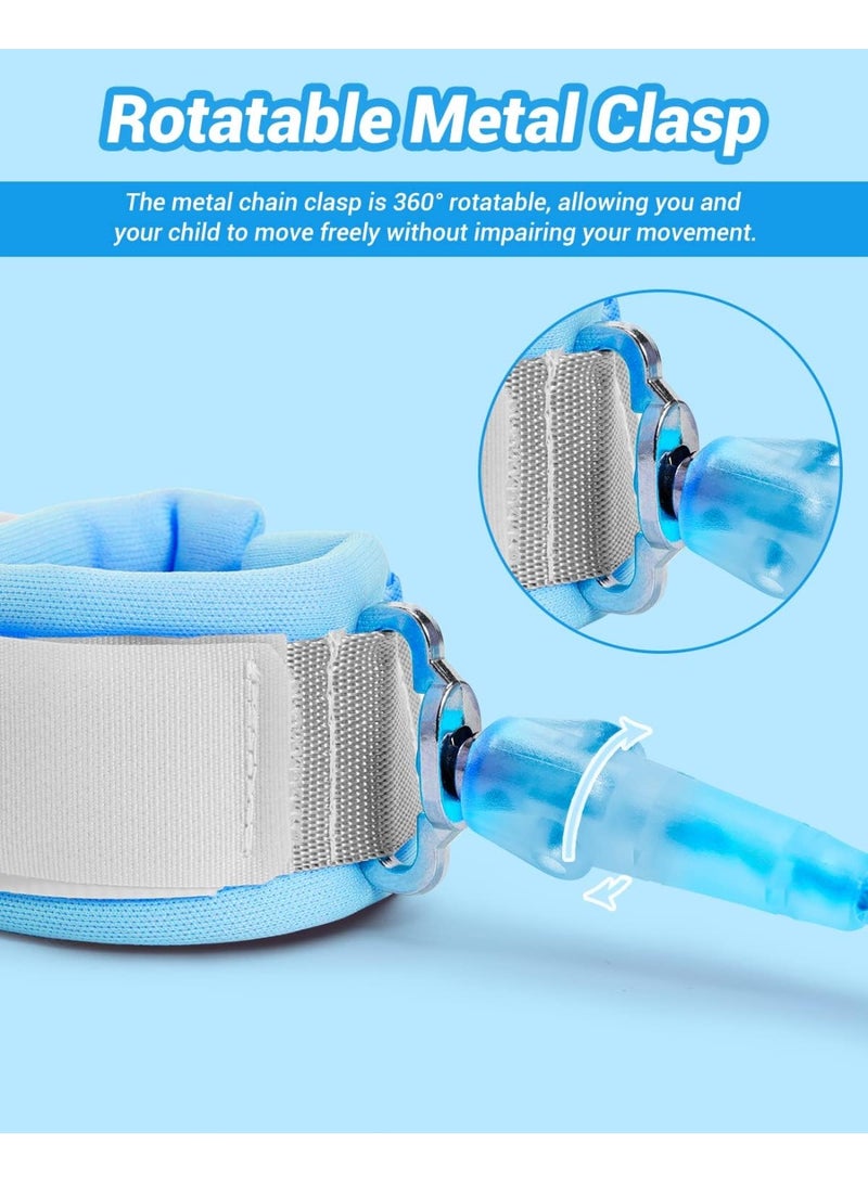 Kids Leash for Toddler, Reflective Anti Lost Wrist Link with Key & Lock, 2.5m Safety Wristband Child Walking Harness for Supermarket Mall Airport Amusement Park Zoo Travel, Blue - Image 4