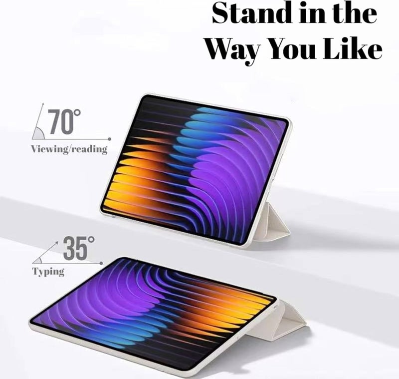 Vurtboly Cover Compatible with Xiaomi Mi Pad 7/7 Pro 11.2" 2025 Case, Tri-Fold Slim Case Shockproof Honeycomb TPU Case with Durable Stand Auto Wake/Sleep Cover for Xiaomi Mi Pad 7/7 Pro 2025 (Pink) - Image 3