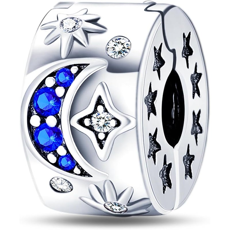 NUJIFFY 925 Sterling Silver Charms Bead for Bracelets & Necklaces,Star Moon Solar Charm Bracelets,Ocean Starfish Shells Turtle Crab Bracelet Beads,Starry Sea Style Jewelry for Women Girls - Image 1