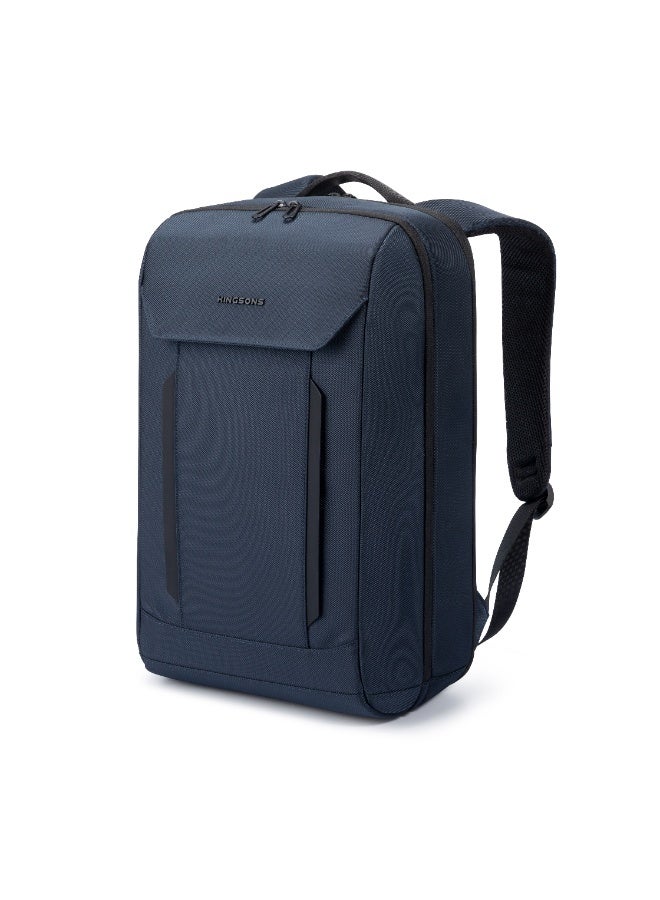 كينغسونز حقيبة لابتوب Kingsons مقاس 15.6 بوصة 🎒 لون أزرق داكن – مقاومة للماء 💧، 2 حجرة رئيسية 🧩، جيب مبطن للابتوب 💻، جيب للـ iPad 📱، 5 جيوب إضافية للإكسسوارات 🔌، تصميم عملي مريح، مع حزام حقيبة السفر الخلفي 🧳 مثالية للطلاب، العمل والسفر ✈️ - Image 2