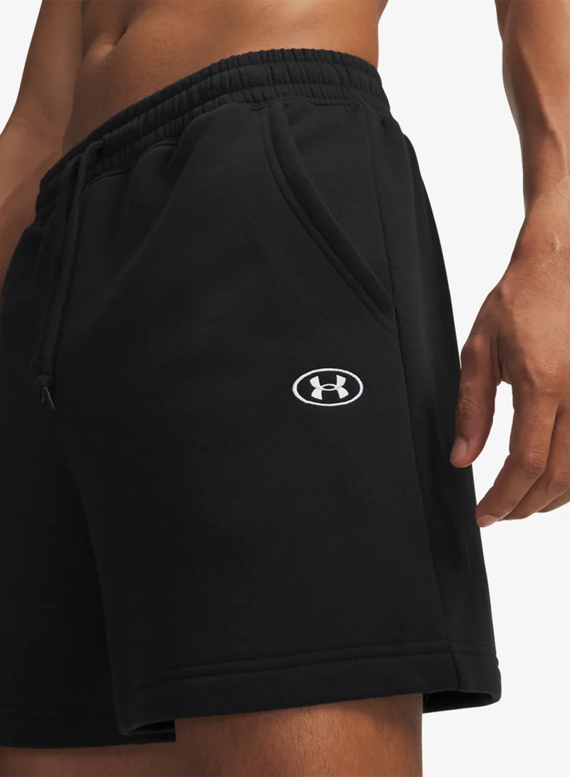 Under Armour Ultimate Black /  / White Rival Fleece Shorts for Men | Best Price UAE