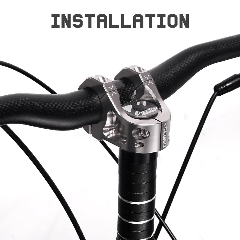 BUCKLOS 35mm Mountain Bike Stem MTB 31.8mm CNC Short Stems - Bicycle Ultra-Light Hollow Aluminum Alloy Riser Stem for E Bike/Downhill XC/BMX/Folding Bike/Trail(Titanium) - Image 5