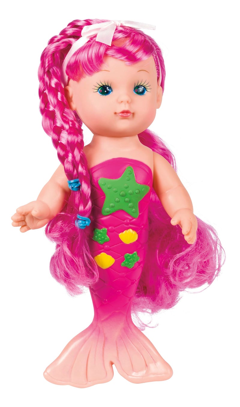 Toysmith Bathtime Mermaid Doll (Assorted Colors) 9 Inch - Image 4