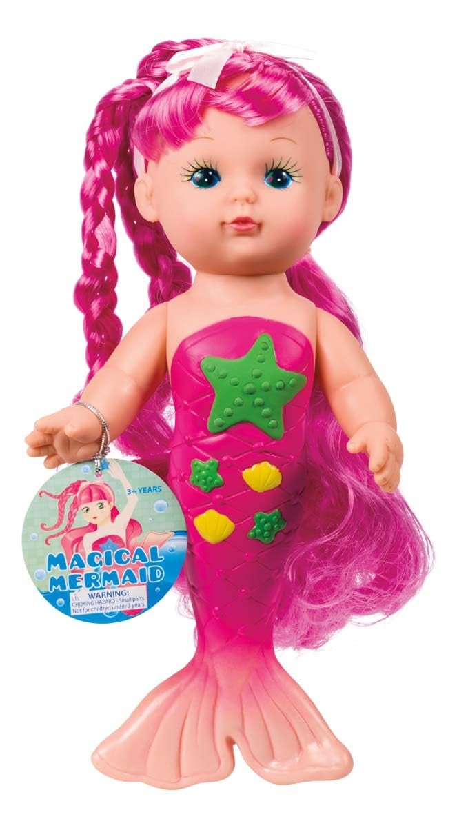 Toysmith Bathtime Mermaid Doll (Assorted Colors) 9 Inch - Image 5
