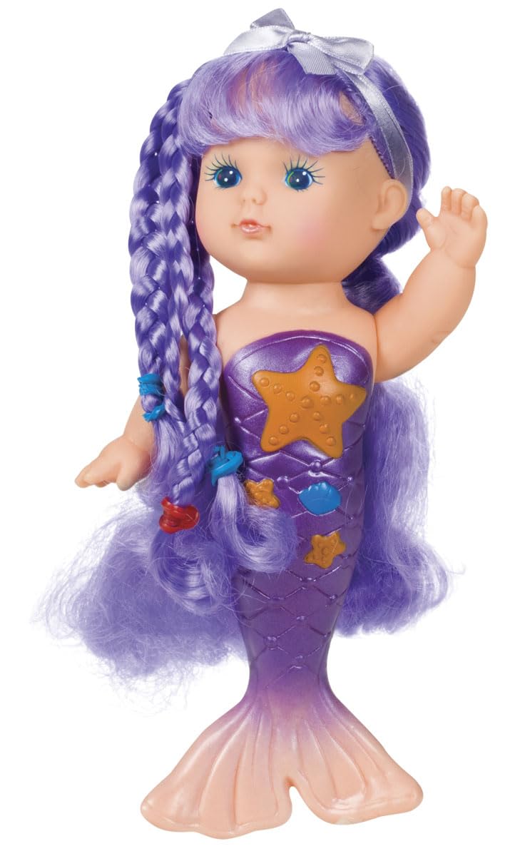 Toysmith Bathtime Mermaid Doll (Assorted Colors) 9 Inch - Image 2