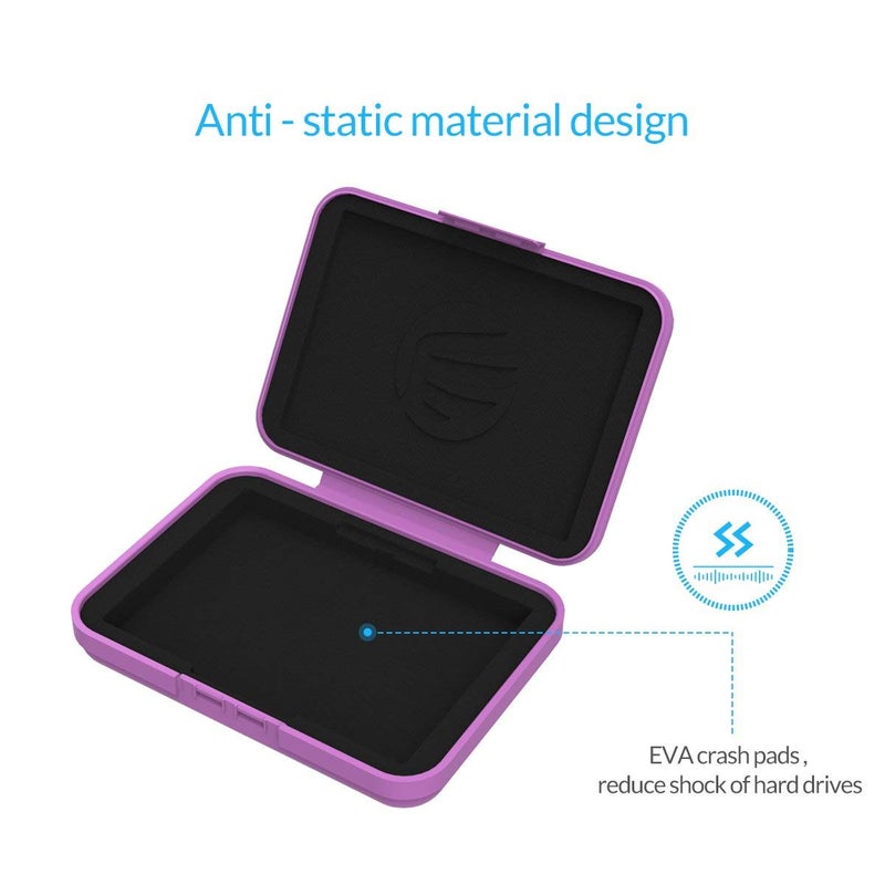 ORICO External Hard Drive Case for 3.5 Inch HDD/SSD 5 Packs Portable Hard Drive Carrying Protective Storage Box Anti-Static and Shockproof (Multicolor)-PHX5C - Image 3