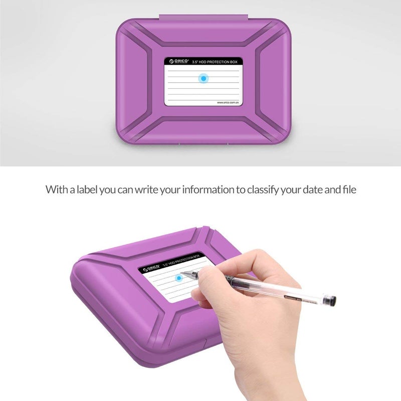 ORICO External Hard Drive Case for 3.5 Inch HDD/SSD 5 Packs Portable Hard Drive Carrying Protective Storage Box Anti-Static and Shockproof (Multicolor)-PHX5C - Image 2