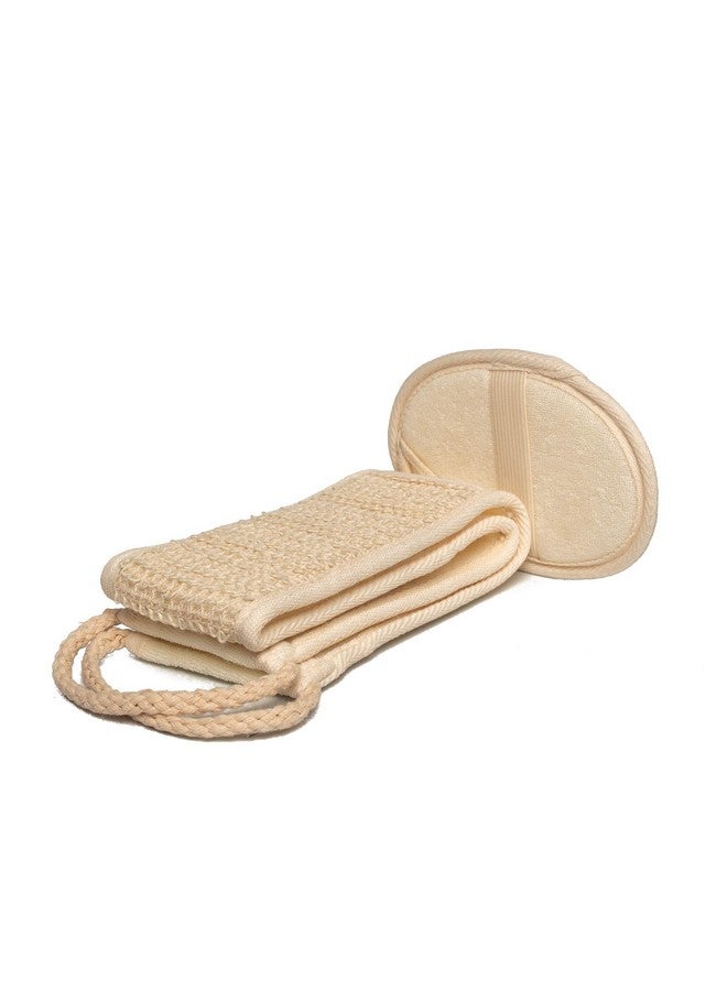 Nara Loofah (Lufa) Sponge Set : One Face Sponge One Back And Body Scrubber And A Suction Clip. Sponges To Exfoliate Your Body And Face. - Image 3
