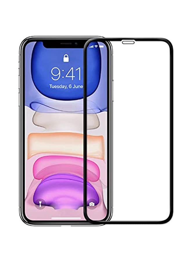 IAF Screen Protector Glass Full Glue Edge To Edge Screen Guard for Apple iPhone 11/11 Pro / 11 Pro Max (Black) (iPhone 11 (6.1 Inch.)) 
