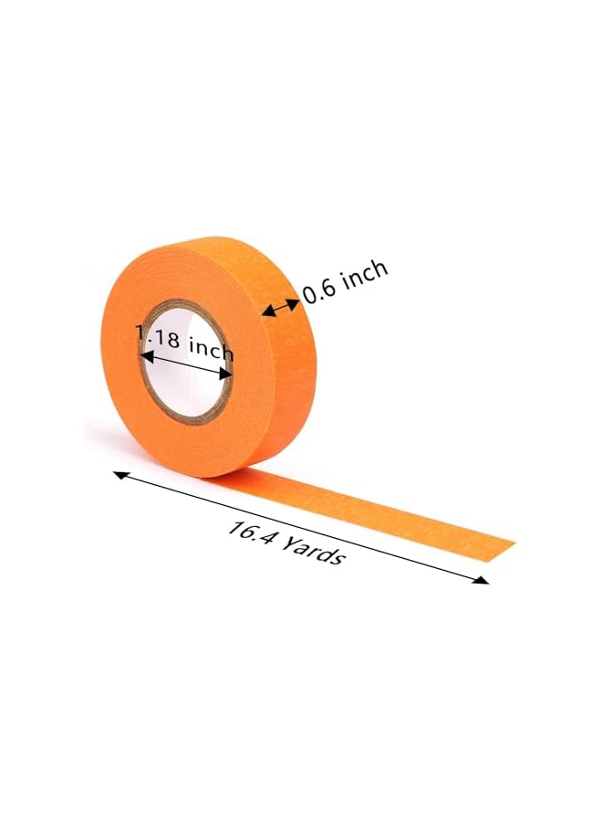 PROMASS 8 Rolls Colored Masking Tape Rainbow Colors Painters Tape Colorful Craft Art Paper Tape for Kids Labeling Arts Crafts DIY Decorative Coding Decoration Teaching Supplies, 0.6 Inch x 16 Yard, 8 Colors - Image 3