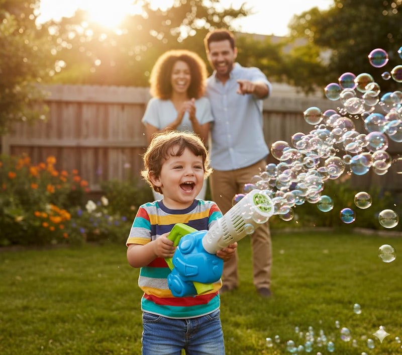 ArtCreativity Bubble Leaf Blower with 3 Refill Solutions, Outdoor Bubble Toys for Toddlers 1-3, 2 Year Old Boy Birthday Gift, Christmas Toddler Toys for Boys, Bubble Machine for Kids - Image 2