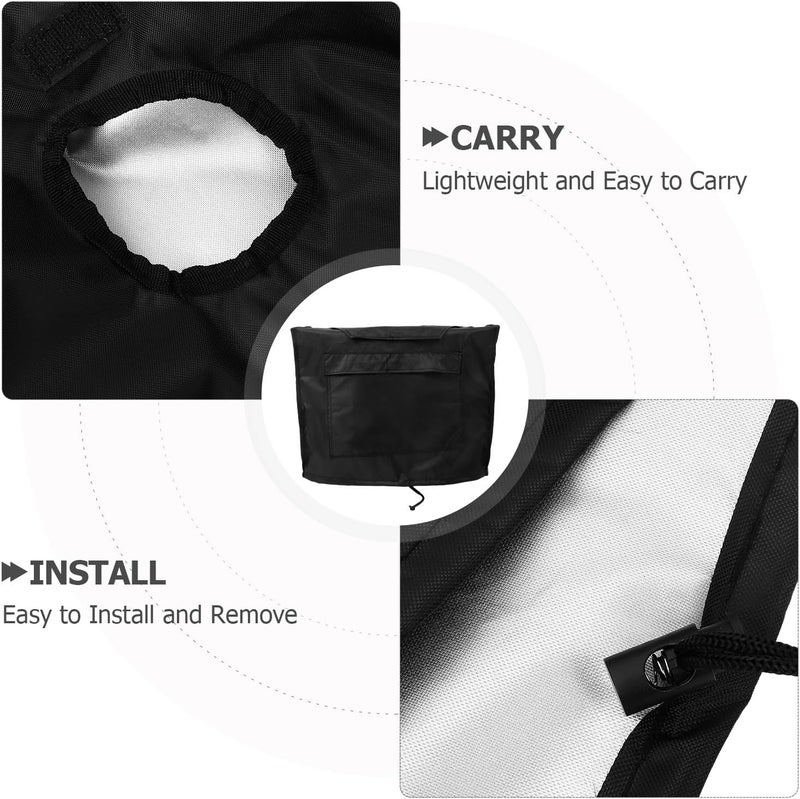 Universal Waterproof Portable Generator Cover Black Sunscreen Shade Protective Dustproof Outdoor Generator Running Cover - Image 3