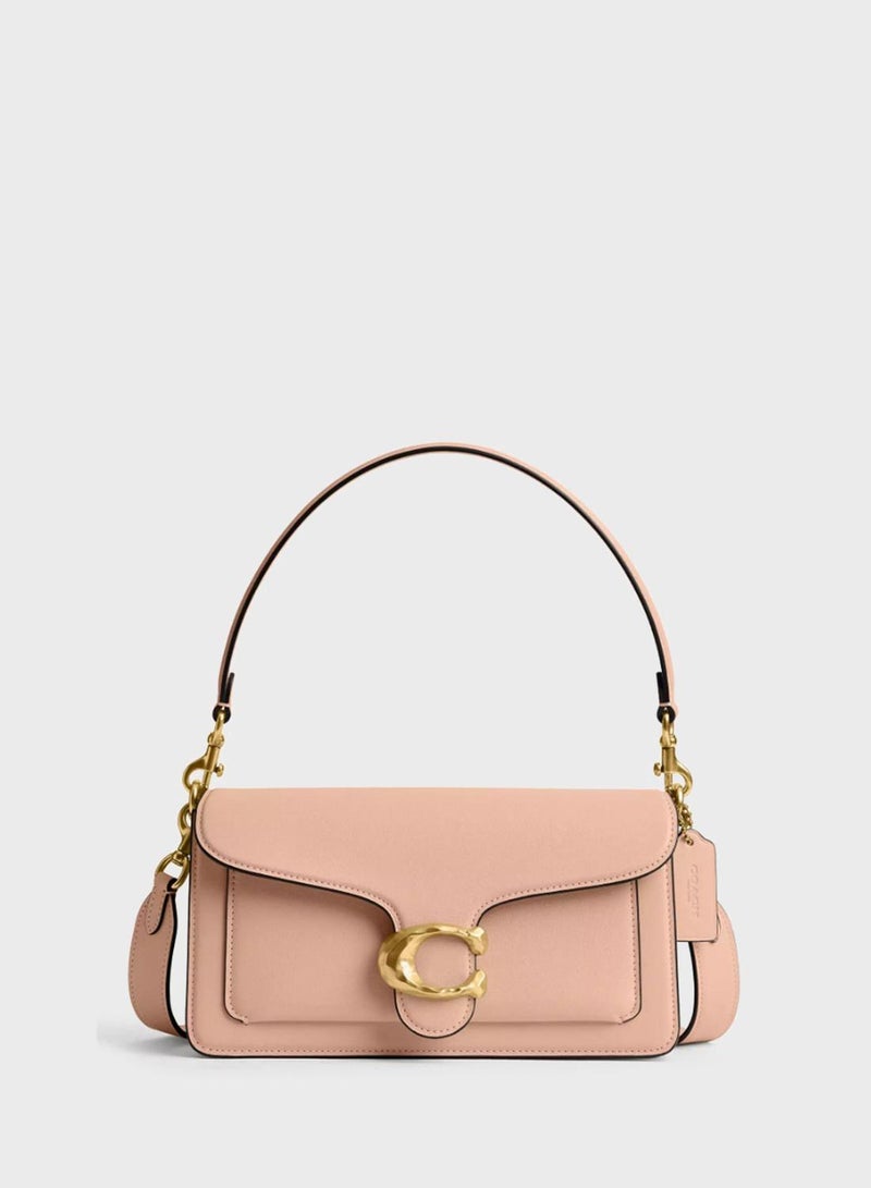 كوتش حقيبة كتف تابى  بجلد الحصى المصقول - Image 1