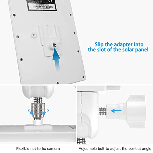 OkeMeeo Gutter Mount for Ring Solar Panel, No-Drill Mount for Arlo, Eufy, Reolink Solar Panel for Maximum Sunlight Exposure (White, 1Pack) - Image 3