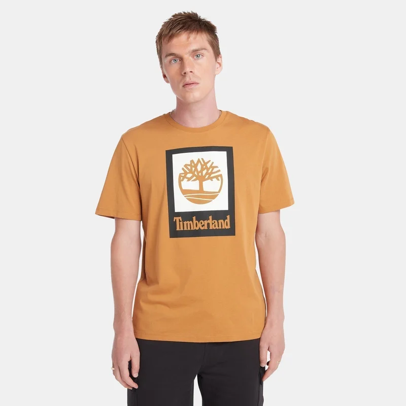 Timberland Men's Square Stack Logo T-Shirt