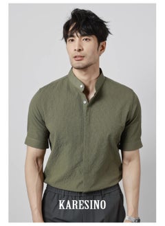 KARESINO Temperament Casual Ice Silk Short Sleeved Shirt  - Image 2