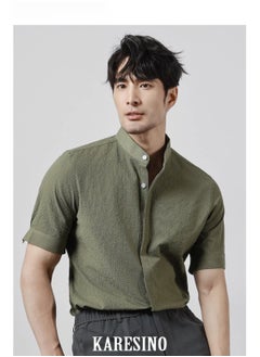 KARESINO Temperament Casual Ice Silk Short Sleeved Shirt  - Image 5