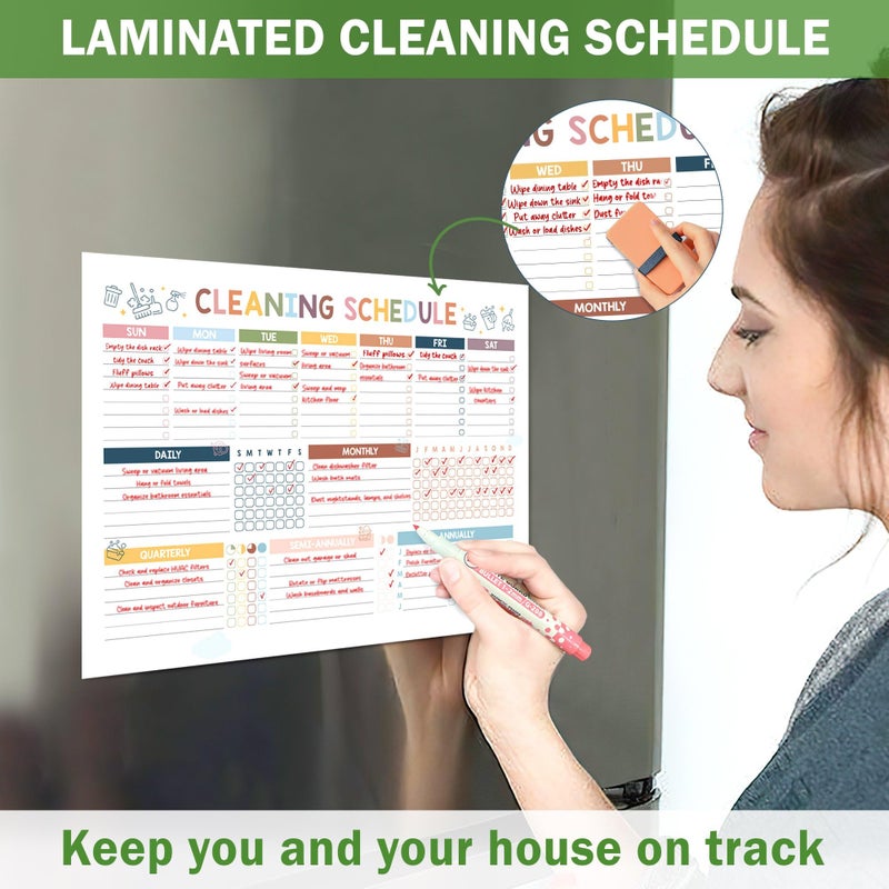 Bloomost ADHD Cleaning Planner - Cleaning Schedule and Checklist Organizer for Adults and Teens - Daily, Weekly & Monthly Household Cleaning Checklist for ADHD Minds - Stress-Free Housework - Image 5