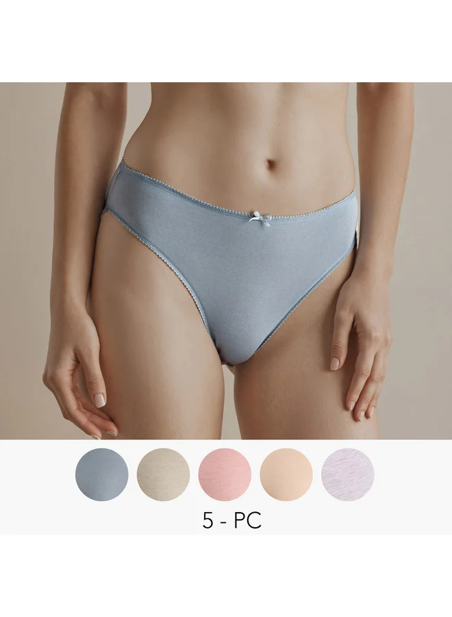 Aadaraya Set of 5 - Bikini Briefs with Bow