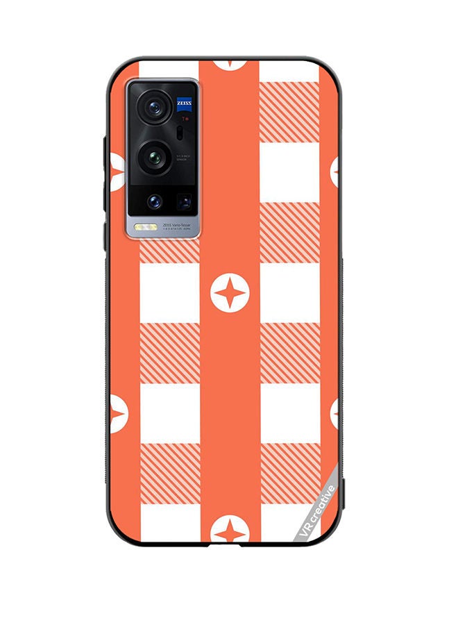 VR CREATIVE Protective Case Cover For Vivo X60 Pro Plus Gingham Red Design Multicolour - Image 1